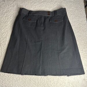 LOFT Gray Mini Skirt with Front Pockets
